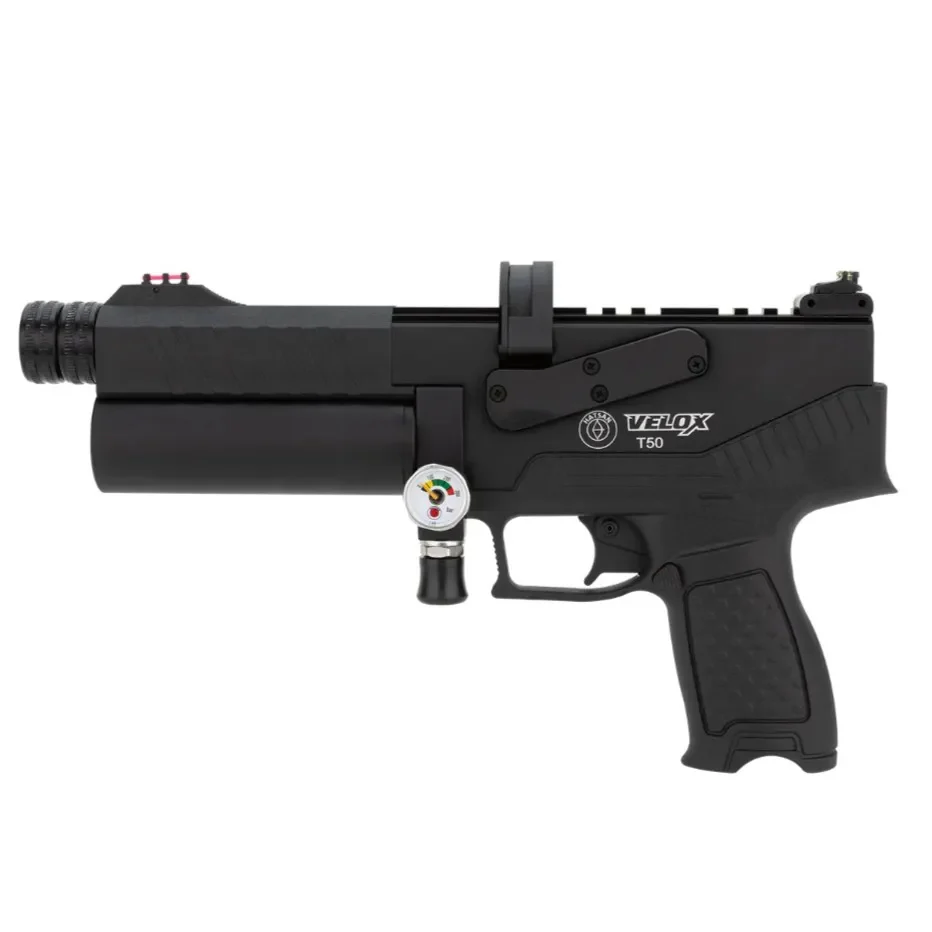 Hatsan Velox T50 .50 Caliber Semi-Auto PCP Air Pistol – Black - Image 2