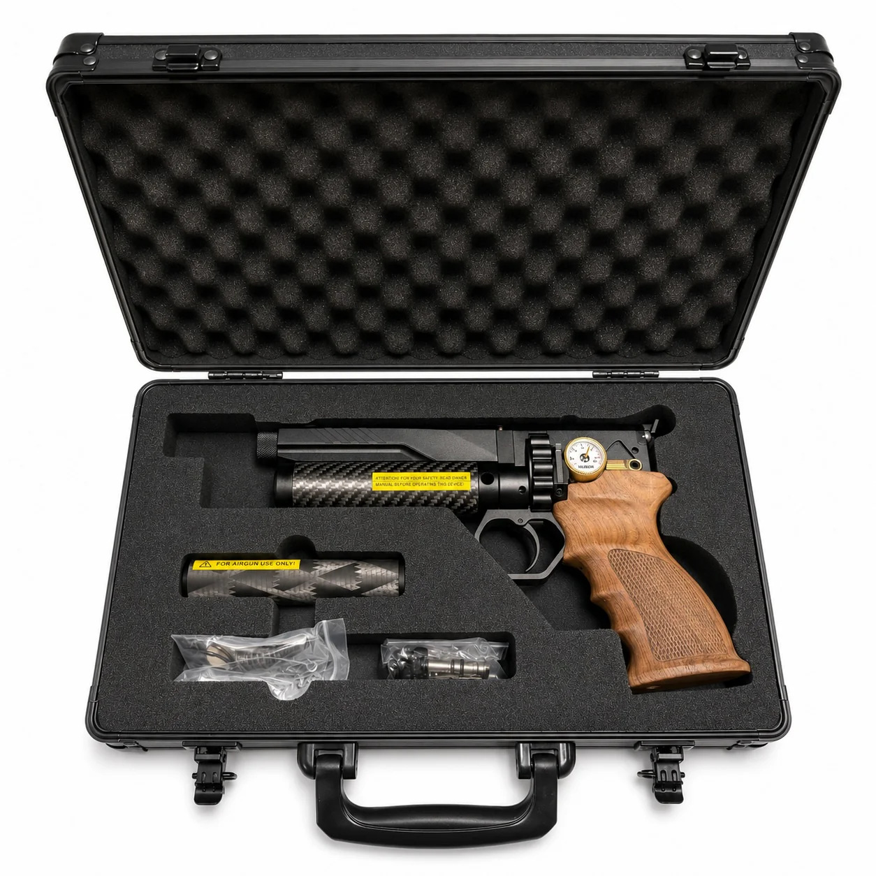 Huben GK1 Mini 16 Joule PCP Semi-Auto Air Pistol + Huben Suppressor - Image 4